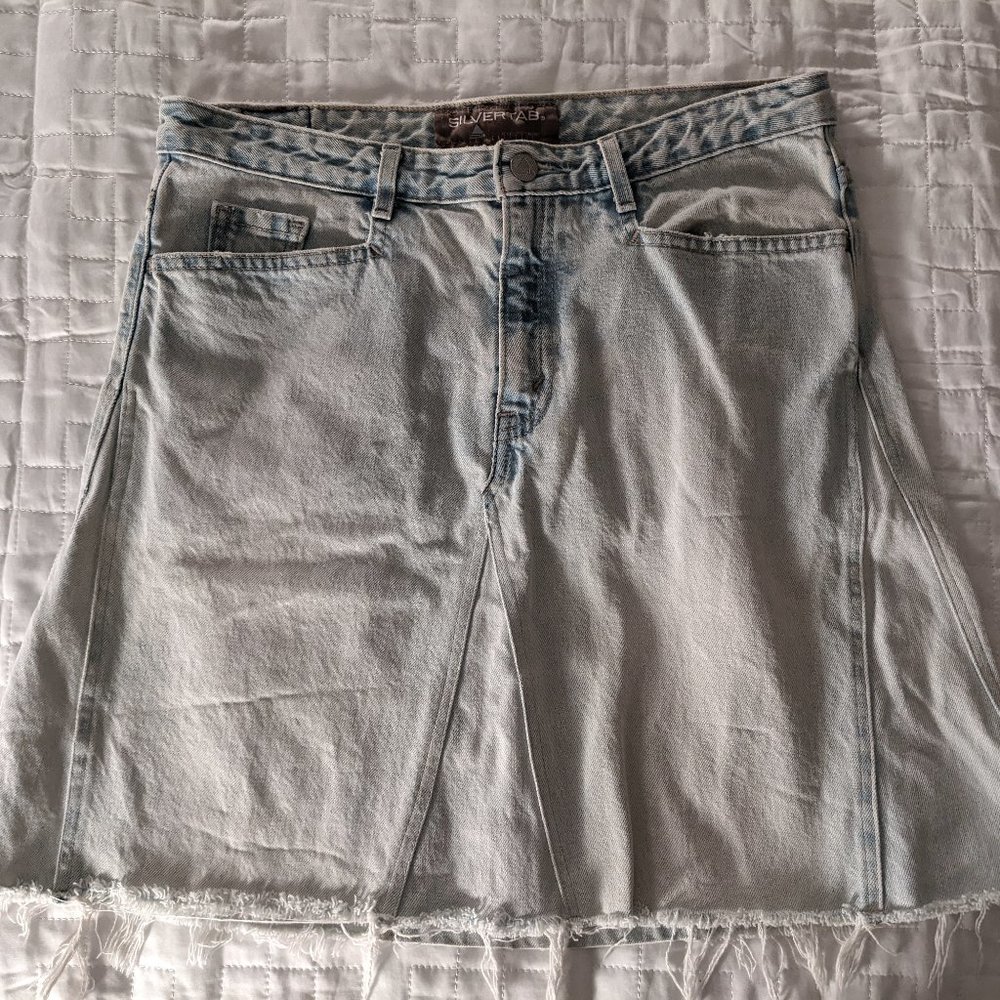ALTERED Denim Mini Skirt, Levi's SilverTab Light Wash, Size 6/7